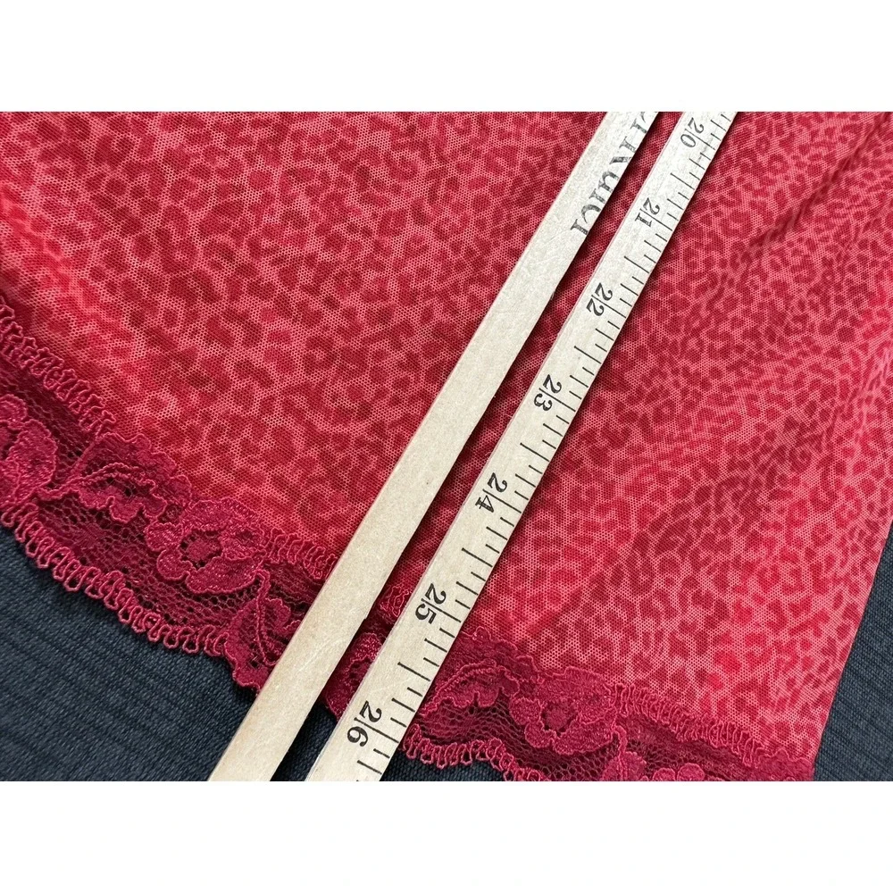 Vintage Victorias Secret Medium Nightgown Animal‎ Print Coquette Semi Sheer Y2K